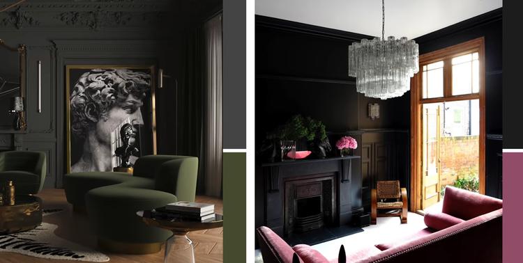 Глем стиль рожевий помаранчевий зелений в інтер'єрі