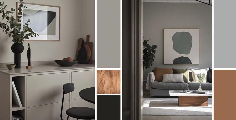 Кольори інтер'єру шавлія зелена і курно-рожева